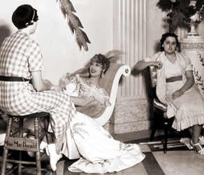 MacDonald on set of The Merry Widow